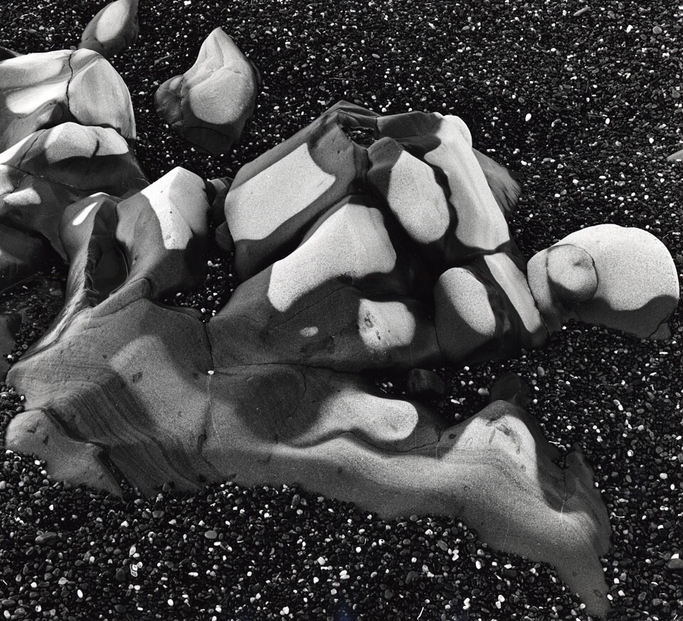 Brett Weston “Beach Rocks” 1976 Signed Gelatin Silver Print —Edition 8/35 – Mint