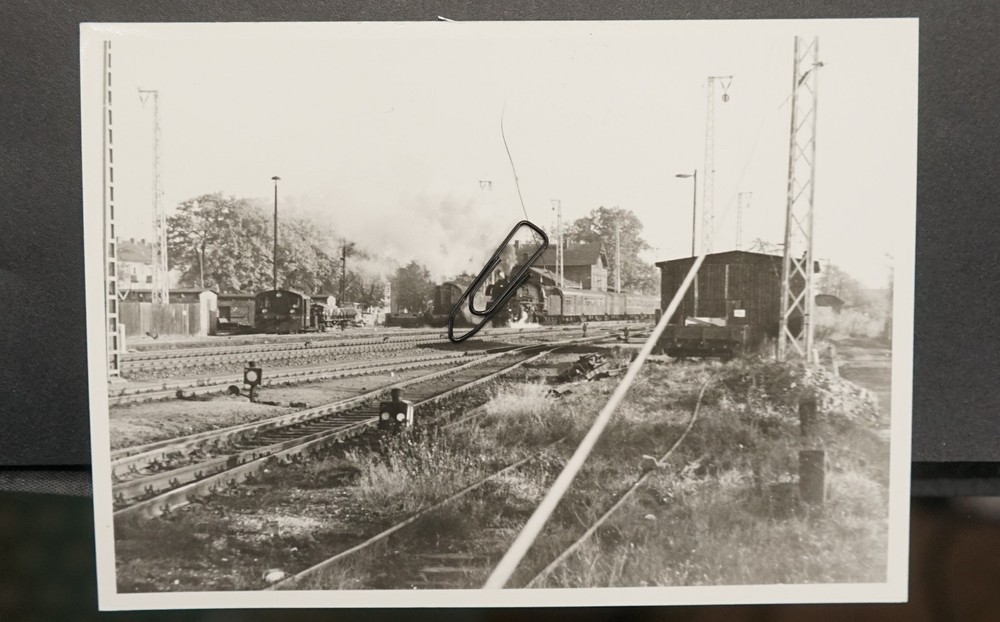 Photo Steam Locomotive GDR Station 1977 Gräfenhainichen Track Building House Image Anhalt PK