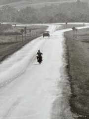 DENNIS STOCK,’ THE OPEN ROAD FOR A BIKE RIDER’AUTHENTIC 1999 ART PRINT