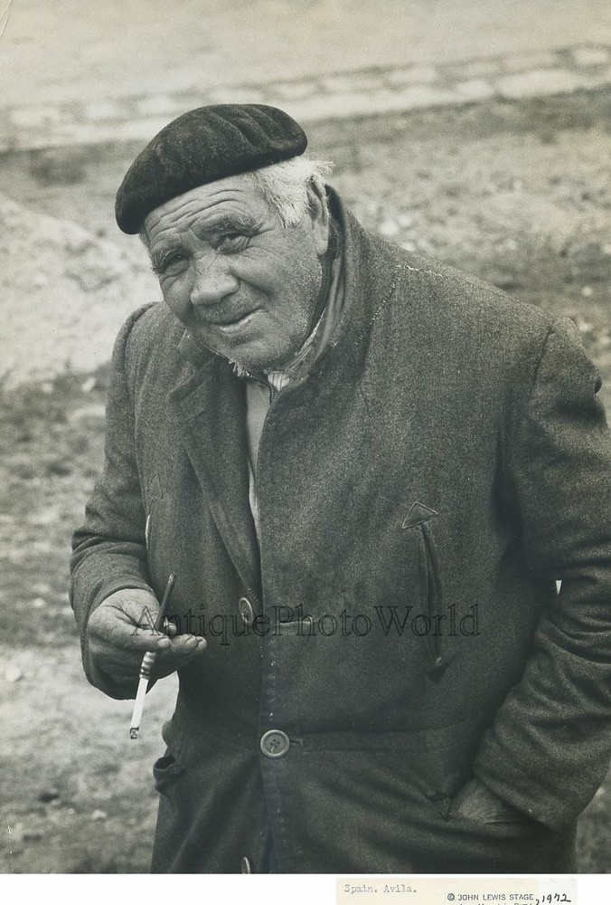 Avila Spain smoking fisherman vintage photo J. L. Stage