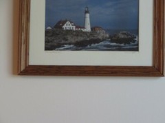 Original Color Photograph of Historic Maine Portland Headlight Signed by Artist