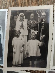 10 Original Photos 1920 Snapshot Religious Celebration In Alsatian Costume