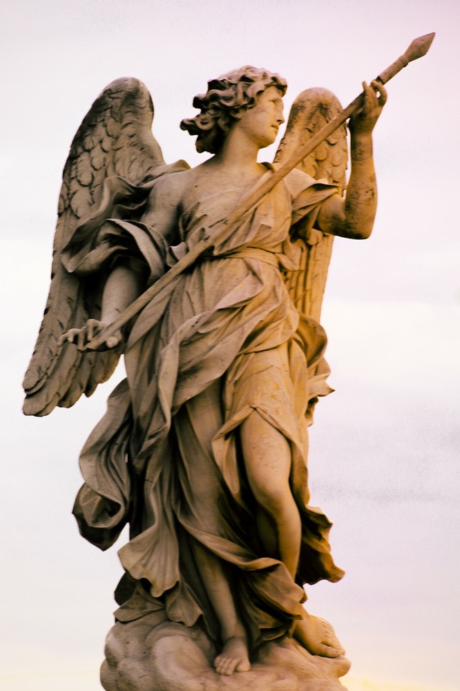 Angel Statue Outside Vatican City, Rome, Italy, 9″ x 12″, Matte Print