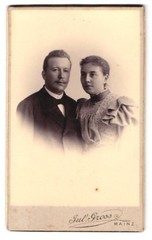 Photograph Julius Gross, Mainz, Emmerich-Joseph-Strasse 11, portrait bourgeois