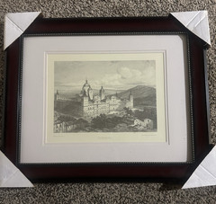 Vintage Spanish Architectural Escurial Beautiful Frame 17″ x 21″