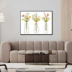 Floral Vase Wall Art Printable | Modern Botanical Decor | Digital Download Print