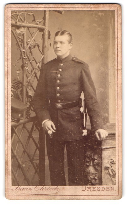 Photograph Franz Ehrlich, Dresden, Königsbrückerstr. 50, Portrait Young Soldier