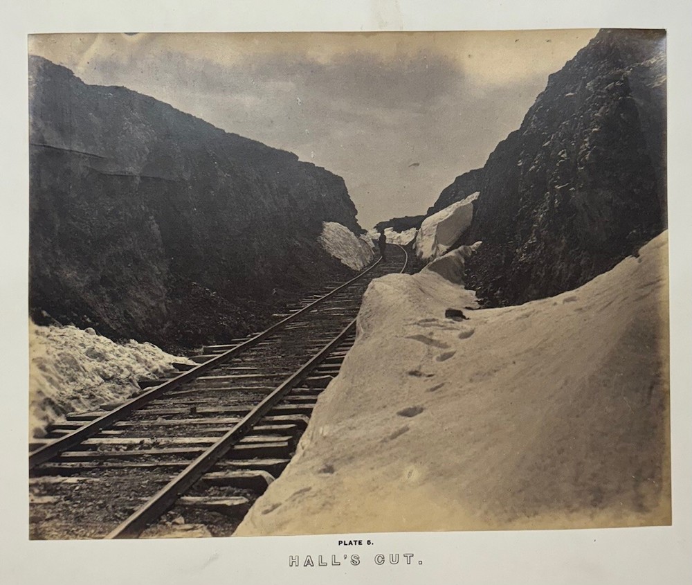 Antique ANDREW J RUSSELL Halls Cut’ Union Pacific RAILROAD Great West PHOTOGRAPH