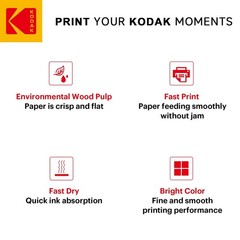 KODAK Photo Sticker Paper Glossy, 8.5”x11”, 50 Count, 120gsm 8.5 x 1