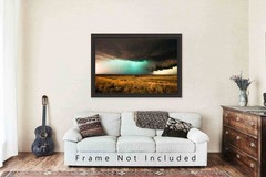 Storm Photography Print: Texas Panhandle Thunderstorm Prairie Weather Photo