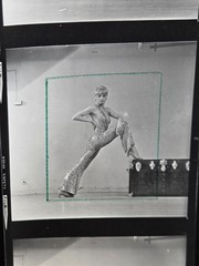NEWLY FOUND! Hendrickson PHOTO Contact Sheet Proof JULIET PROWSE POSING ON CHEST