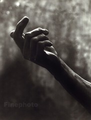 1955 Original TIBOR HONTY Czech Silver Gelatin Photo RODIN Hand Sculpture Detail
