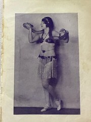 Antique Vintage Nude Glamour Snake Dancer Art Deco Double Page Print