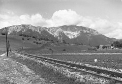 glass negative, Puchberg am Schneeberg, train line, railway track, by E. Pezdika