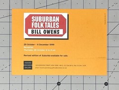 Bill Owens (b. 1938) Art Show Announcement Card 1999 Suburban Folk Tales