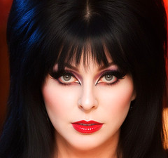 Sexy Elvira Mistress of the Dark on Couch Metal Sign Wall Art 10″ x 14″