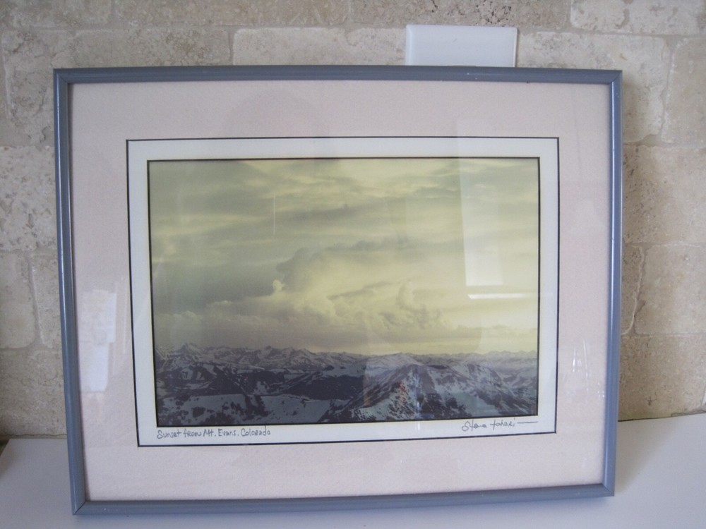 Sunset From Mount EVANS COLORADO PHOTO FRAMED Steve Tonari Matt Framed 14″x11″