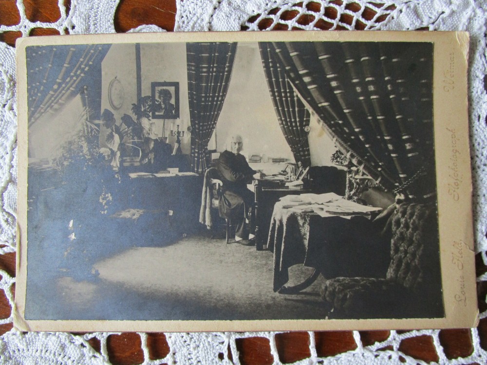 Franz LISZT Composer Photo 1885 Weimar + certificate Pauline Apel his Assistant
