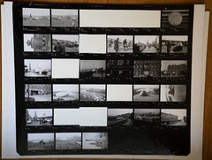 Photo Print Large Contact Sheet 1980 Various Views Normandy 40X50cm