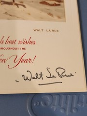 Walt La Rue Autographed Almost There Seasons Greeting Card w Color Photo JJP11