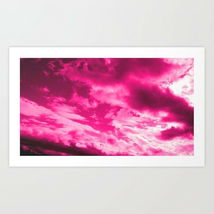 art print 21″ x 17″ Fuscia-esque Ether Photography Art Print Clouds monochrome