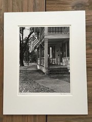 BRUCE BLUM SIGNED B&W Photo Print (10″X 13″) «Porch-Georgetown, SC «