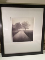 Carriage Road Wood Framed Photo Signed By Richard Calvo 16.5×14.5”