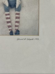 Deborah Schenck Original Polaroid Transfer “Clown” Signed 1995, Framed