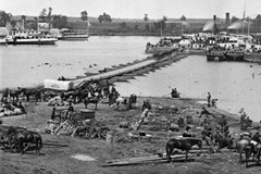 New Civil War Photo Pontoon Bridge over Rappahannock River, Port Royal – 6 Sizes