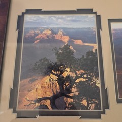 Vintage Alain Briot Landscape Triptych Signed Southwestern Navajo Style Frames