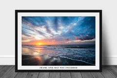 Sunrise Over Beach on Hilton Head Island South Carolina Photo Print (Unframed)