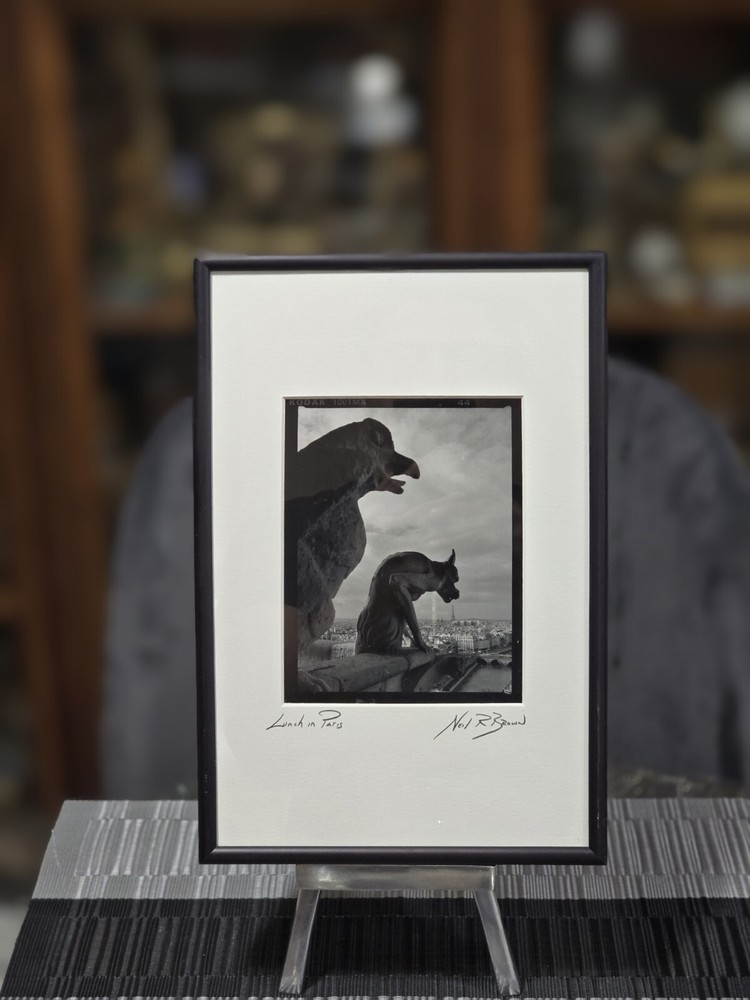 Frame Neil Robert Brown “lunch In Paris” Black And White Photograph Signed