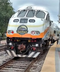 SunRail MP32PH-Q No. 104 Leading a Commuter Train