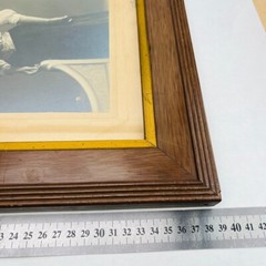Antique Portrait Photograph – J. Fuchs Cologne, c. 1900, in Wooden Frame 39×33 cm