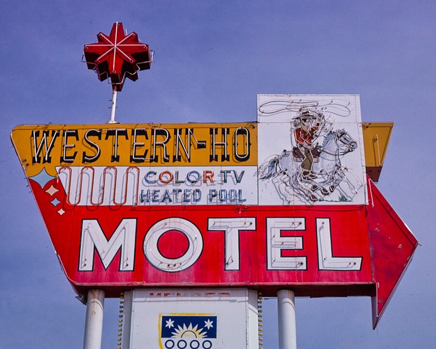 8×10 Vintage photo of the Western-Ho Motel in Liberal, KS. Free Shipping!!