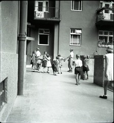 Vienna, Wien, Musicians in the courtyard of the apartment building, by Eduard PE
