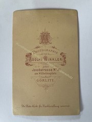 orig. CDV photo photograph woman lady picture old fashion around 1885 A. Winkler Görlitz