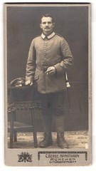 Photograph Carl Berne, Munich, Türkenstr. 20, Guard Soldier in Field Grey Uniform
