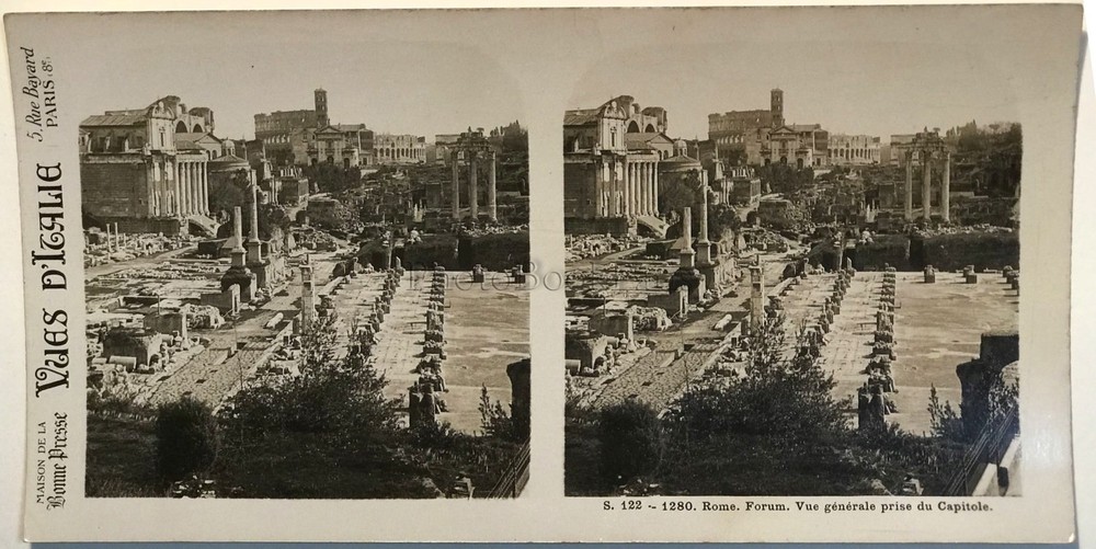 Rome Forum Complete View Italy Photography Stereo Vintage Analog