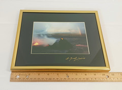 Hawaii Volcano Lava Rainbow Signed G Brad Lewis Art Photo Framed Photograph
