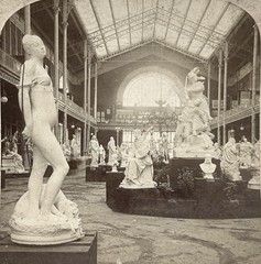 Paris Exhibition Universelle 1889 Gallery Rapp Sculpture Photo Stereo Vintage