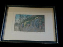 Wallace Nutting A Garden Running Over Signed Original Matt and Frame