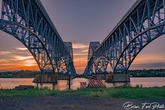 12×18 Print of Grand Island Bridge with Sunset *** FREE SHIPPING***