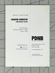 Joakim Eneroth (b 1969) Art Announcement Card 2008 Dallas – Comfortably Secure