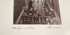 LOU STOUMEN “Times Square in the Rain, 1940” reprint framed, 8×10