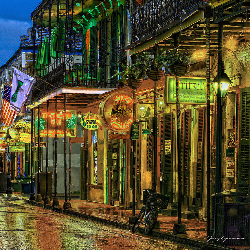New Orleans BOURBONJ STREET 12×12 fine art photograph, French Quarter