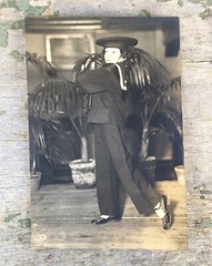 Vtg 1920’s Flapper School Sailor Girl Dancing Ballet Photo Dance Studio Named