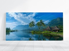 Bora Bora Beach Art, Tropical Paradise Pool, Tahiti Photo Print Four Seasons Art