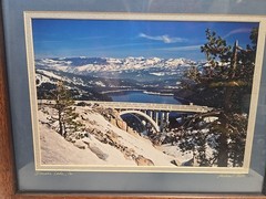 Rainbow Bridge Donner Pass Truckee CA Signed Photo Michael Rose Framed 16.5×13.5