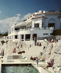 Slim Aarons C Print Photograph on Metal Ready to Hang Hotel Du Cap-Eden-Roc Pool